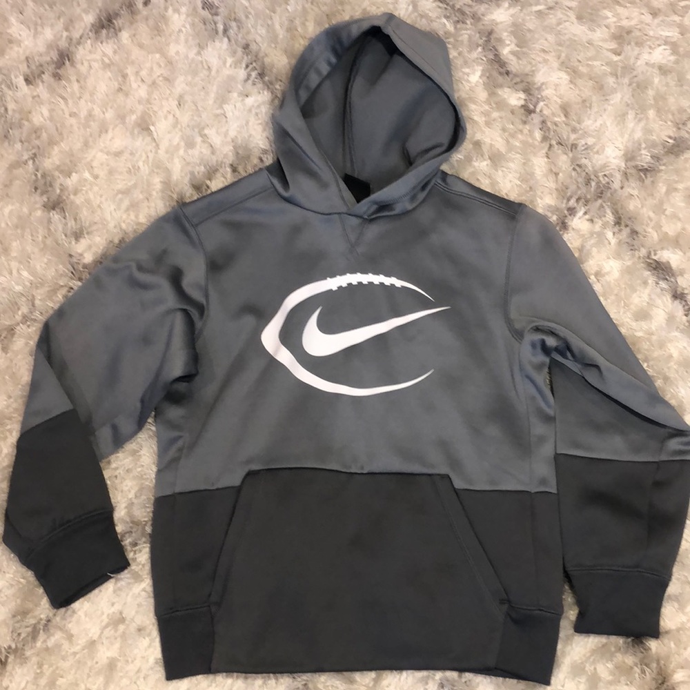 Boys Nine hoodie football sweatshirt M 10